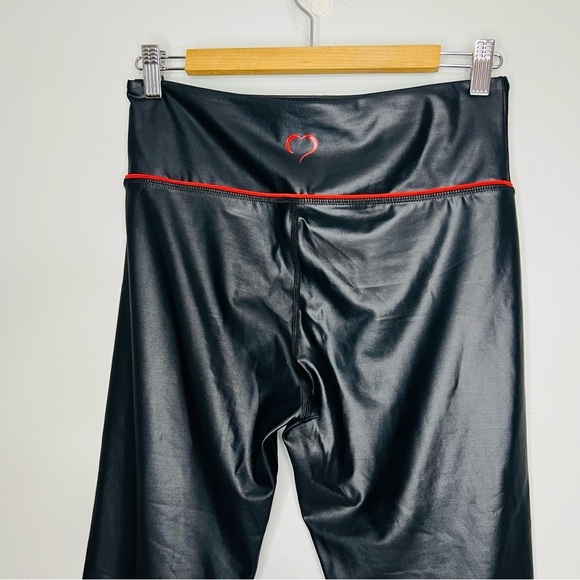 Zyia black active sweetheart leggings metallic black 12 - Picture 4 of 6